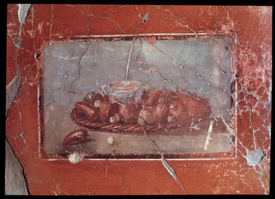 Freske av Cryptoporticus av casa dei cervi, 5. århundre f.Kr.-1. århundre e.Kr av Roman Roman