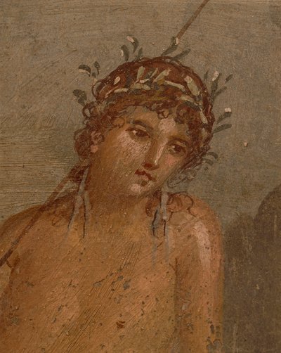 Italia, Campania-regionen, Napoli-provinsen, Pompeii, House of Marco Lucrezio Frontone Fresco som viser Narcissus ved dammen av Roman Roman