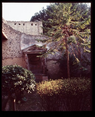 Lararium av Casa del Mobilio Carbonizzato (Hus med forkullede møbler), 5. århundre f.Kr.-1. århundre e.Kr. av Roman Roman