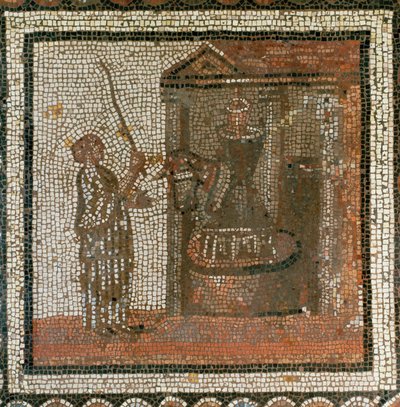 Mølle med møllesteiner (mosaikk) av Roman Roman