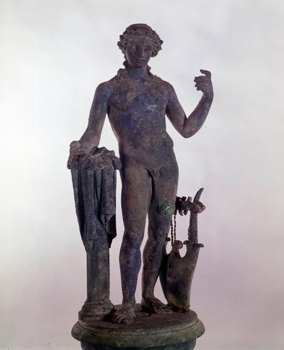 Romersk kunst: statue av Apollo i bronse. Museum for romerske antikviteter i Roma av Roman Roman