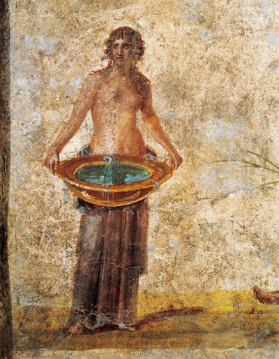 Romersk sivilisasjon - Kvinne som bærer en bøtte med vann, fra Pompei av Roman Roman