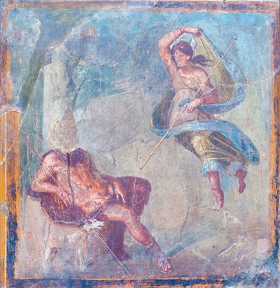 Selene og Endymion, 62–79 e.Kr., fra Herculaneum (freske) av Roman Roman