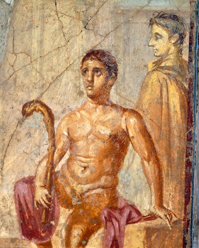 Selene og Endymion, freskomaleri fra House of Centenary, Pompeii, Campania, Roman Civilization av Roman Roman