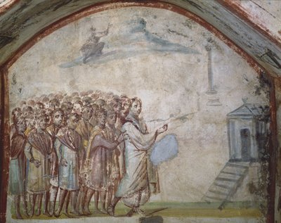The Raising of Lazarus, Catacombs of Via Latina, Roma av Roman Roman