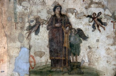 Venus Pompeiana, freskomaleri fra Teberna of the Four Gods, Via dell'Abbondanza, Pompeii (UNESCOs verdensarvliste av Roman Roman