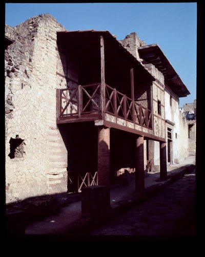 Utsikt over huset kalt casa a Graticcio, 5. århundre f.Kr.-1. århundre e.Kr av Roman Roman