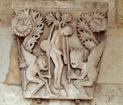 Henging av Judas (utskåret hovedstad) av Romanesque