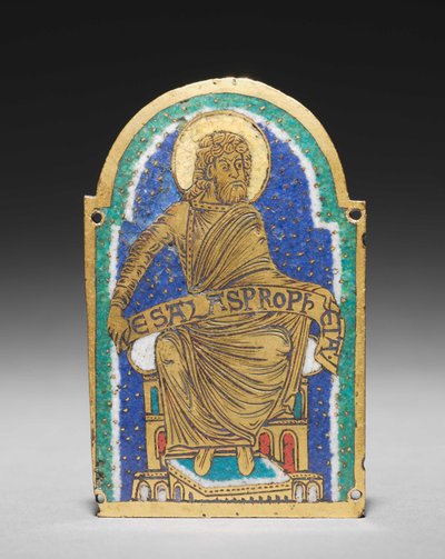 Plakett: Sittende profet fra et relikvieskrin: Esais av Romanesque