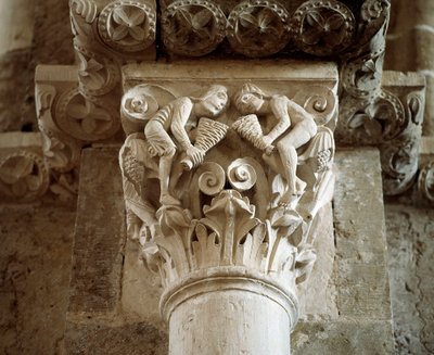 Representasjon av vindene (utskåret hovedstad) av Romanesque