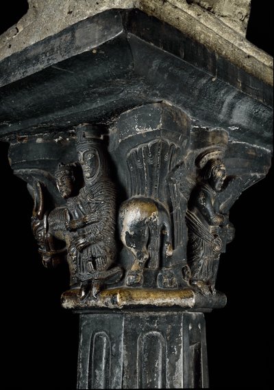 Romansk kunst: hovedstaden på 1100-tallet. Aosta, Priory of Sant 'Orso, Cloister (Italia, Aosta, Cloitre of the Prioress of Sant'Orso) av Romanesque