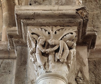 Kains død (utskåret hovedstad) av Romanesque