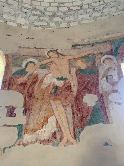 Nedstigningen fra Croix, Saint-Jean du Liget kapell, Touraine av Romanesque