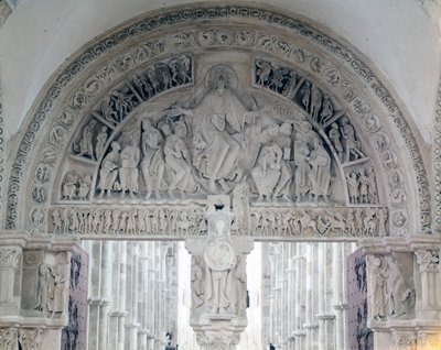 Vezelay Abbey (89), trommehinnen til basilikaen Santa Maria Magdalene. 1100-tallet av Romanesque