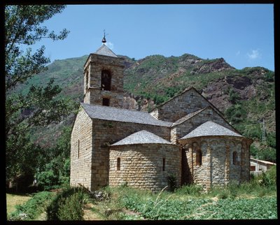Utsikt over kirken Saint feliu (fotografi) av Romanesque