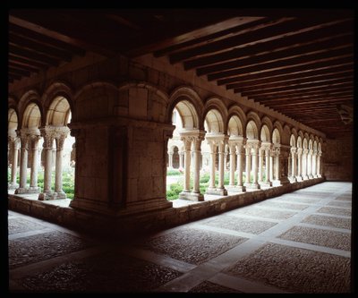 Utsikt over klosteret til det kongelige klosteret Las Huelgas de Burgos av Romanesque
