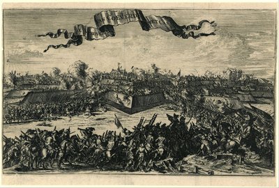 Erobringen av Coevorden 30. desember 1672 Erobringen av Coeverde med Cast[eel] (tittel på objekt) av Romeyn de Hooghe (attributed to)