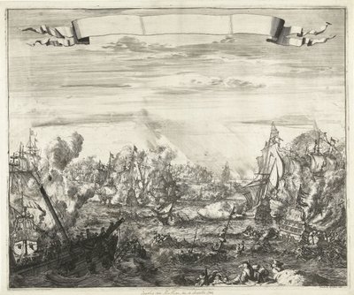 Slaget ved Malaga, 1704 av Romeyn de Hooghe (attributed to)