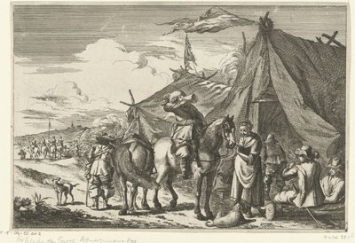 Rytterne hviler ved telt av Romeyn de Hooghe (rejected attribution)