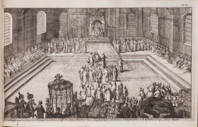 En scene ved det kongelige hoffet til tsar Alexis Mikhailovich, 1677 av Romeyn de Hooghe