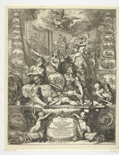 Allegori om Michiel de Ruyters død, 1676 av Romeyn de Hooghe