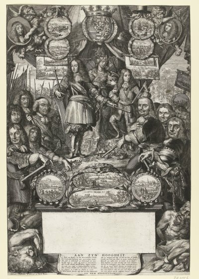 Allegori om seirene til William III i 1673 av Romeyn de Hooghe