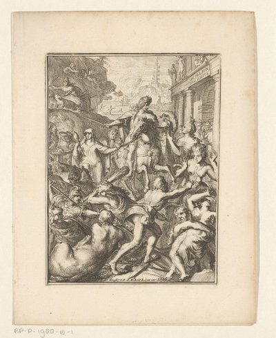 Allegorisk representasjon av Vilhelm III på hesteryggen av Romeyn de Hooghe
