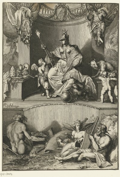 Allegorisk representasjon av byen Roma av Romeyn de Hooghe