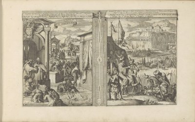 doopseremonier; Berg van Abessinië Doop-seremonien / Seremonier for dåpen til Abissins og Muscovites, etc // Abyssiner Bergh / Abissinie Mountains, etc (tittel på objekt) Øst- og Vestindia og andre steder (serietittel) av Romeyn de Hooghe