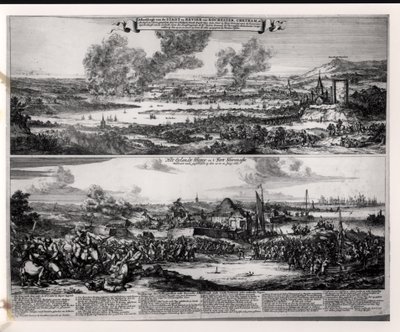 Nederlandsk angrep på elven Medway, 20. og 21. juni 1667, gravert av Nicolas Visscher (1618-1709) av Romeyn de Hooghe