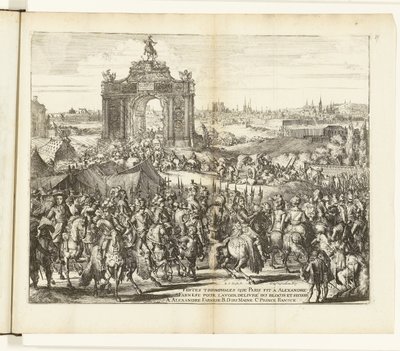Festlig inngang fra Farnese etter lettelsen av Paris, 1590 Festes triomphales que Paris fit à Alexandre Farnese pour l