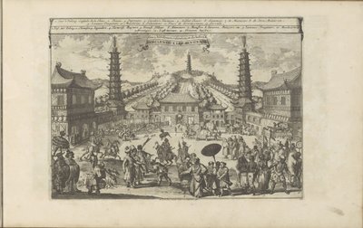 Hof in Peking Indiaense Kleedingen / Cours, Habillemens, Salutations, etc. des Indiens (title on object) Les Indes Orientales et Occidentales et autres lieux (series title)   1326958   no       norwegian Successfully Translated  Original: Illustration nr.  av Romeyn de Hooghe