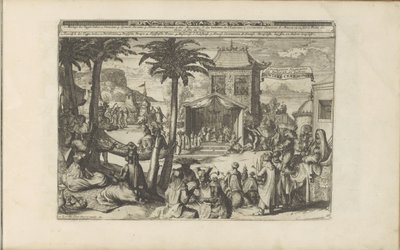 Huwelijksceremoniën Huwlyks-seremonien / bryllupsseremonier til indianerne og andre (tittel på objekt) Øst- og Vestindia og andre steder (serietittel) av Romeyn de Hooghe