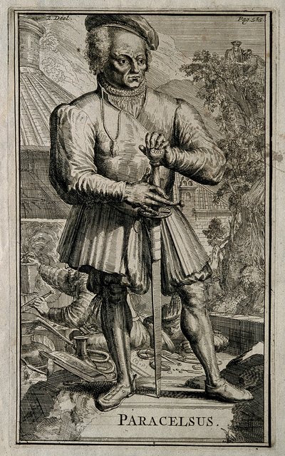 Philippus Theophrastus Aureolus Bombastus av Hohenheim Paracelsus. av Romeyn de Hooghe