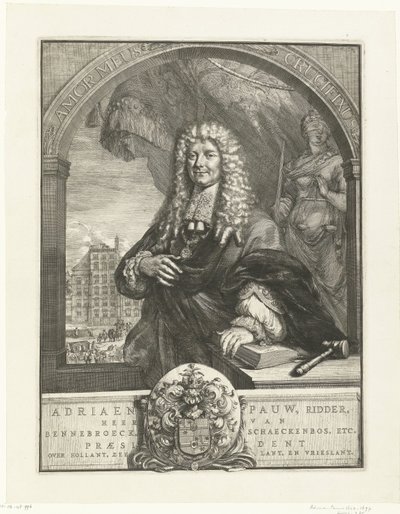 Portrett av Adriaen Pauw av Romeyn de Hooghe