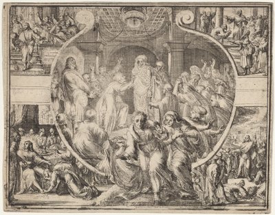 Oppdragelse av Lasarus med scener fra Kristi liv av Romeyn de Hooghe