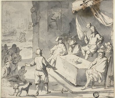 Scene fra nederlandsk historie: Supplikanter før linjal av Romeyn de Hooghe
