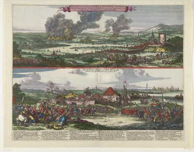 Reise til Chatham og erobringen av Isle of Sheppey, 1667 Bilde av Stadt and Revier of Rochester, Chetham etc. / Het Eylandt Shepey and 