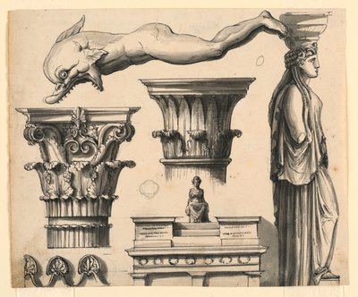 Klassiske og pseudo-klassiske arkitektoniske detaljer av Romolo Achille Liverani