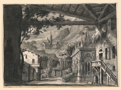 Scenedesign: Village in Hilly Landscape, for L