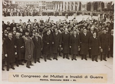 "VIII Congress of Maimed and Invalids of War - Roma, januar 1933 - 11" (s/hv-bilde) av Romolo del Papa