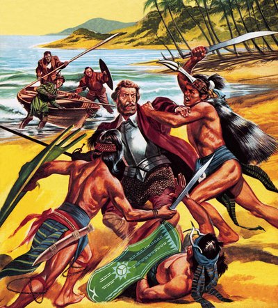 Ferdinand Magellans død av Ron Embleton