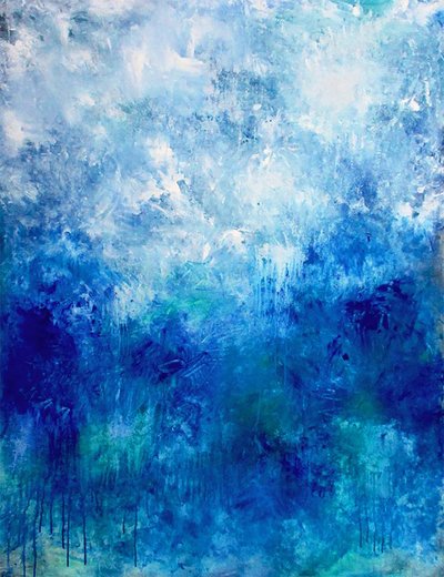 «Abstract Blue Depths» av Ron Halfant