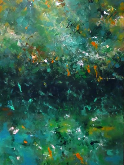 Abstrakt: Emerald Flow av Ron Halfant