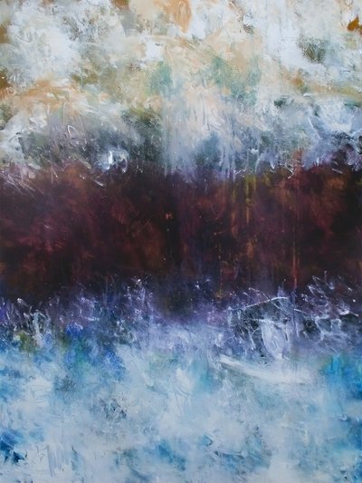 «Crashing Waves» – abstrakt av Ron Halfant