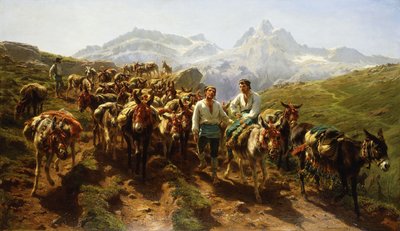 Spanske multekjørere krysser Pyreneene, 1857 av Rosa Bonheur