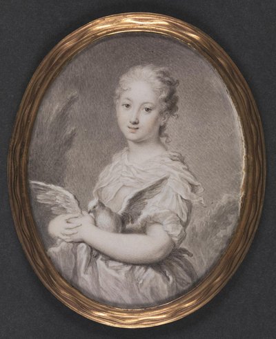 Kyskhet. En ung jente med en due av Rosalba Carriera