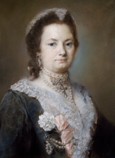 Portrett av en dame (pastell på papir) av Rosalba Giovanna Carriera