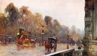 Grosvenor Place på en våt dag av Rose Maynard Barton