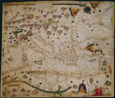 Sjøkart over Middelhavet og Svartehavet, 1440-tallet av Rossell